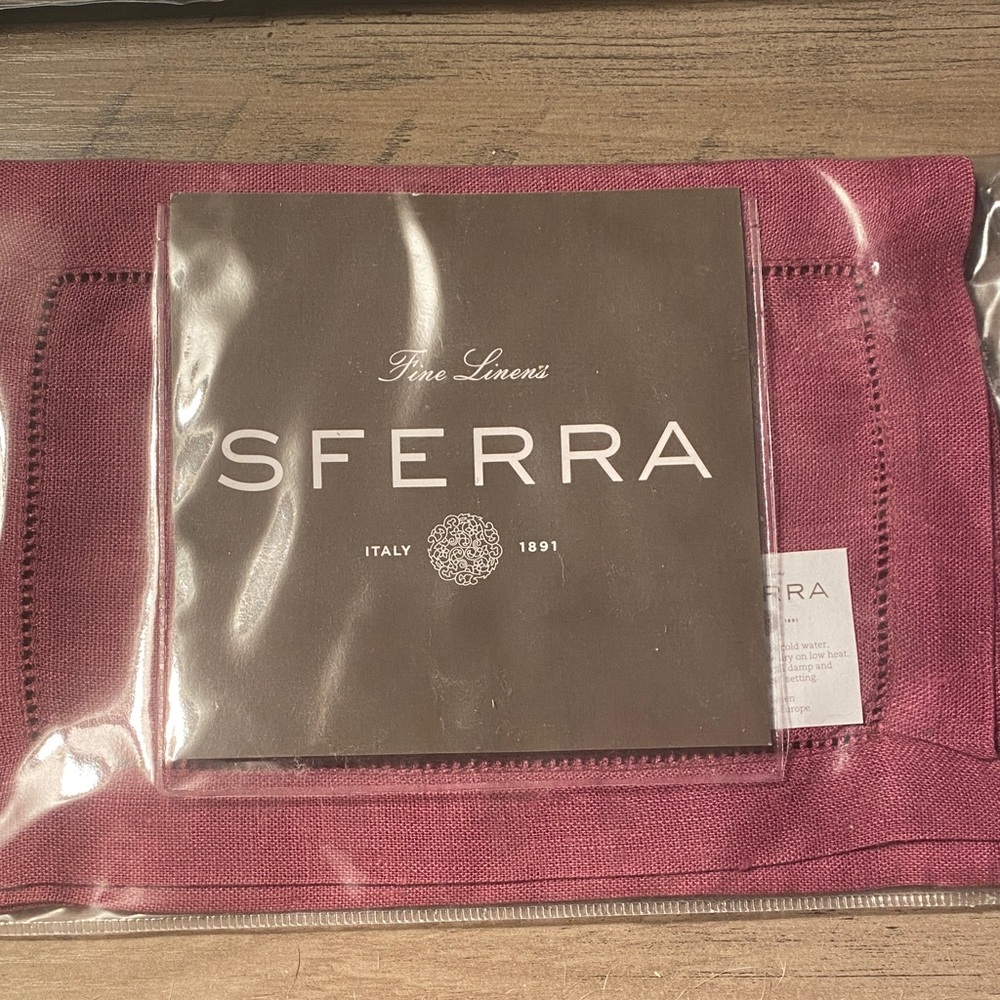 SFERRA Fine Linens in Rich Burgundy